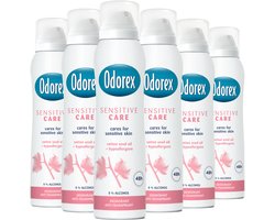 Odorex Sensitive Care Anti-Transpirant Deodorant Spray - 6x 150ml - Voordeelverpakking