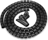 Cable eater kabelslang met rijgtool - 22 mm / 1,5m / zwart