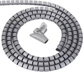 Coretek Cable eater kabelslang met rijgtool - 16 mm / 3m / grijs