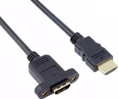 Coretek HDMI (m) - HDMI (v) inbouw adapter - versie 1.4 (4K 30Hz) - 0,30 meter