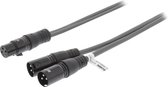 Sweex 1x XLR (v) - 2x XLR (m) audiokabel - 1,5 meter