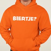 Oranje Koningsdag Hoodie Biertje? - MAAT M - Feestkleding & Carnavalskleding