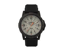 Timex Expedition Ridge Quartz Analoog Horloge Zwart Case: 100% Low Lead Brass | Armband: 100% Silicone 45 TW4B32200AJ