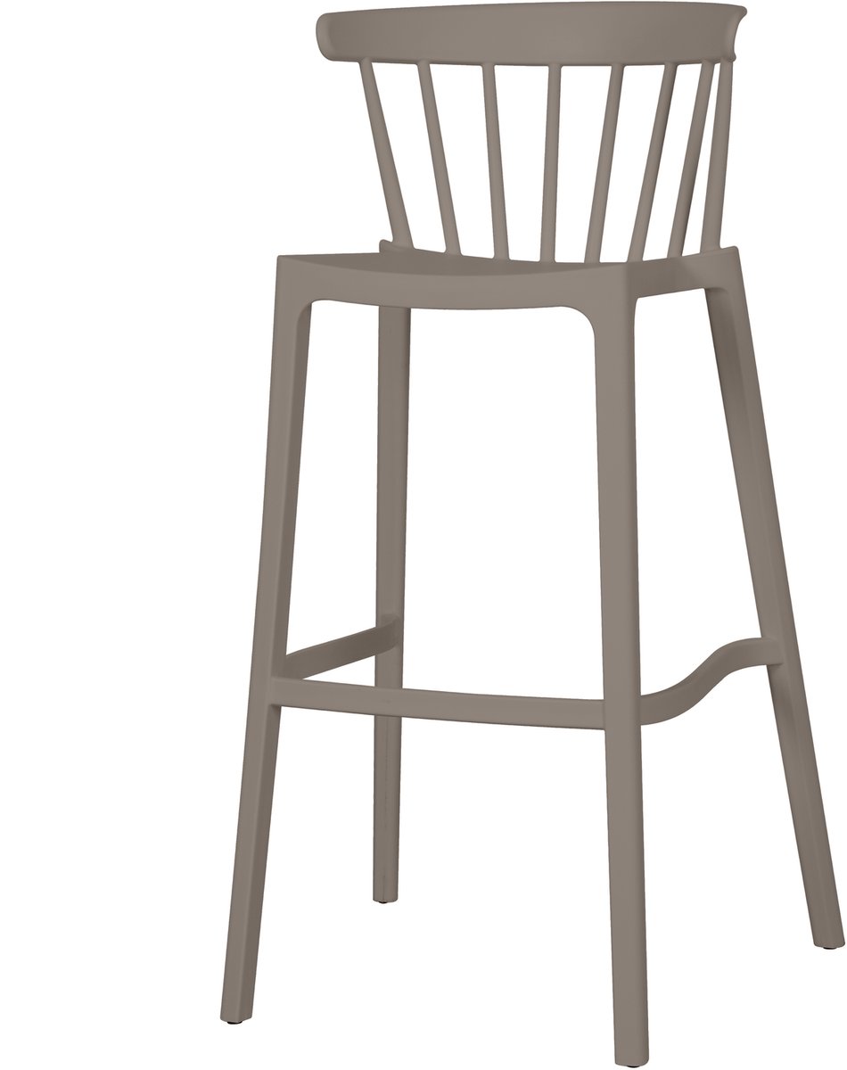 WOOOD Bliss Barstoel binnen/buiten - Kunststof - Taupe - 103x54x51