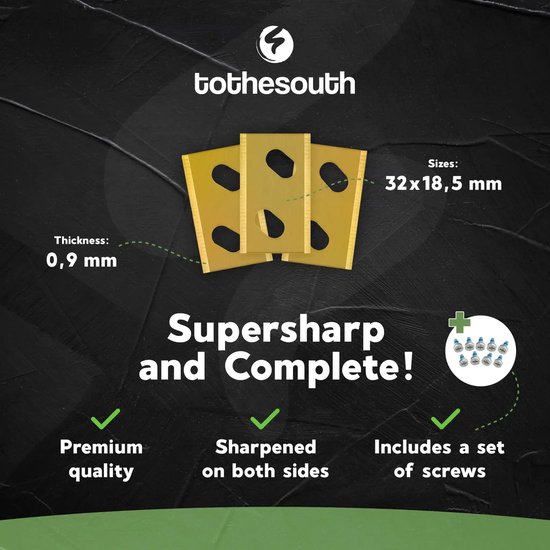 To the South® Robotmaaier Mesjes titanium geschikt voor Robomow RK2000 - 32 stuks van To the South — afbeelding 5