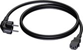Procab CAB490 C13 (recht) - CEE 7/7 (haaks) stroomkabel - 3x 1,50mm / zwart - 3 meter