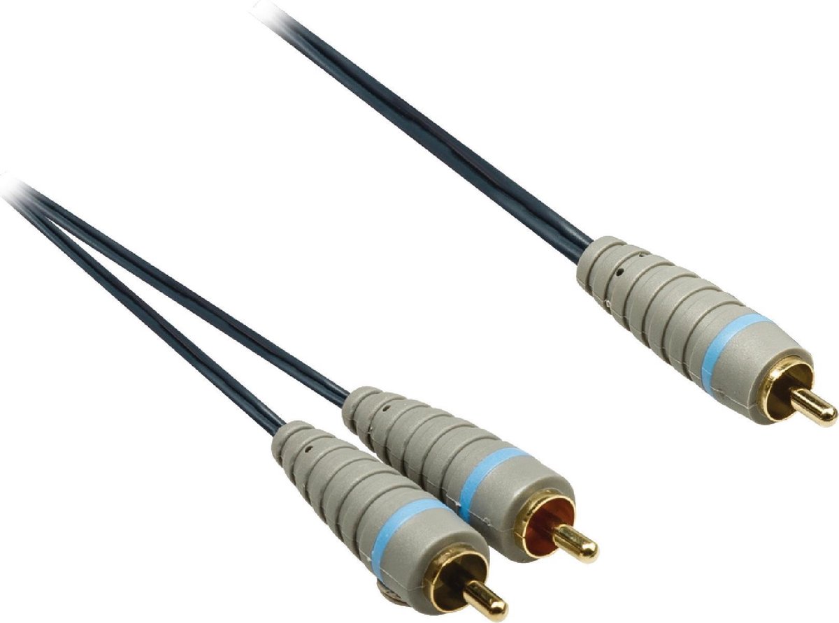 Bandridge Subwoofer/Tulp mono - Tulp stereo audio kabel - 2 meter