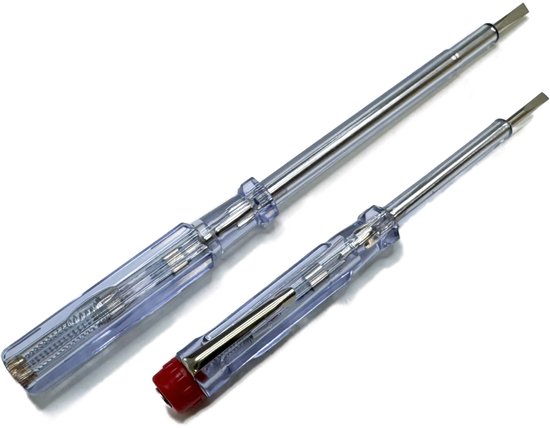 Spanningszoeker 2 Stuks – Elektrische Spanningstester met LED-indicatie – Tot 250V – Voor Klus, Stopcontact en Snoer - 3BMT®
