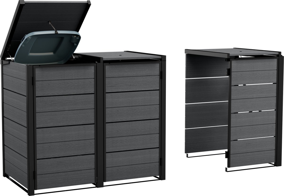 Keter Hide Away Containerberging - 3x 240L - Antraciet
