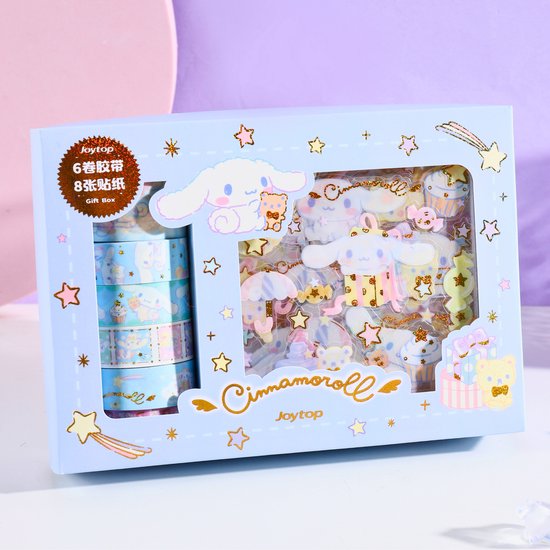 Joytop - Set cadeau de Tape et autocollants Cinnamoroll Washi – Décoration créative DIY (produit autorisé par Sanrio )