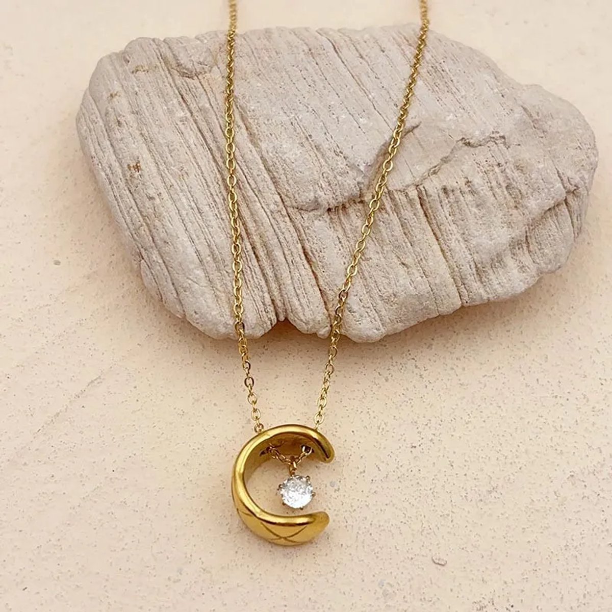 Ketting Si Amor Sieraden NW0511-G Roestvrij Staal Kleur Goud