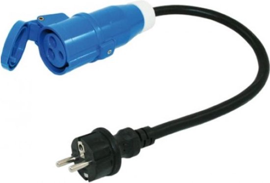 Camping stroom adapter CEE 3-pins 16A