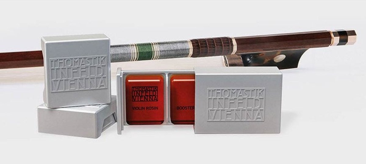 Thomastik Infeld TH-TIVO-01 hars voor viool met booster, in magnetisch aluminium doosje
