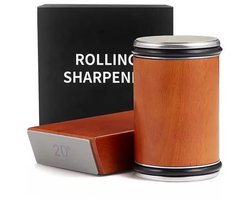 Premium Messenslijper in Luxe Giftbox– Rollende Slijpsteen