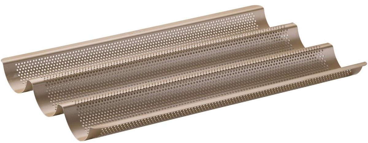 Baguettevorm 3 holtes 38 x 27 cm Zenker Mojave Gold