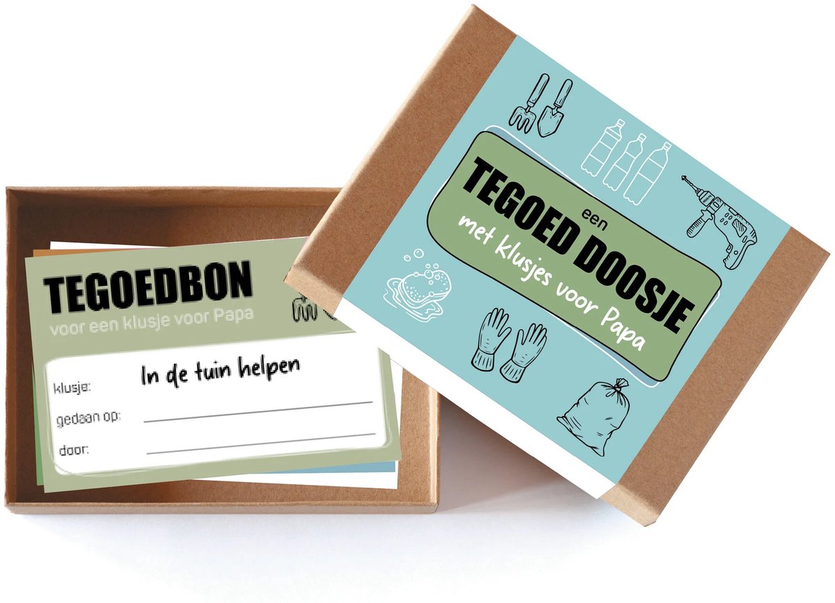 Give X - Kadodoosje - Tegoeddoosje - Papa - Klusjes voor Papa - Vaderdag