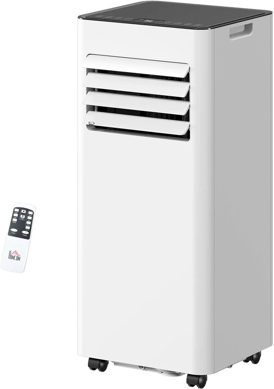 3-in-1 Mobiele airco - 7000 BTU - Draagbare airconditioner - 3-in-1 koelen, ventilator en luchtontvochtiger - geschikt voor ruimte tot 26 m² - Met afstandsbediening en 24-uurs timer - Led-display - Wit