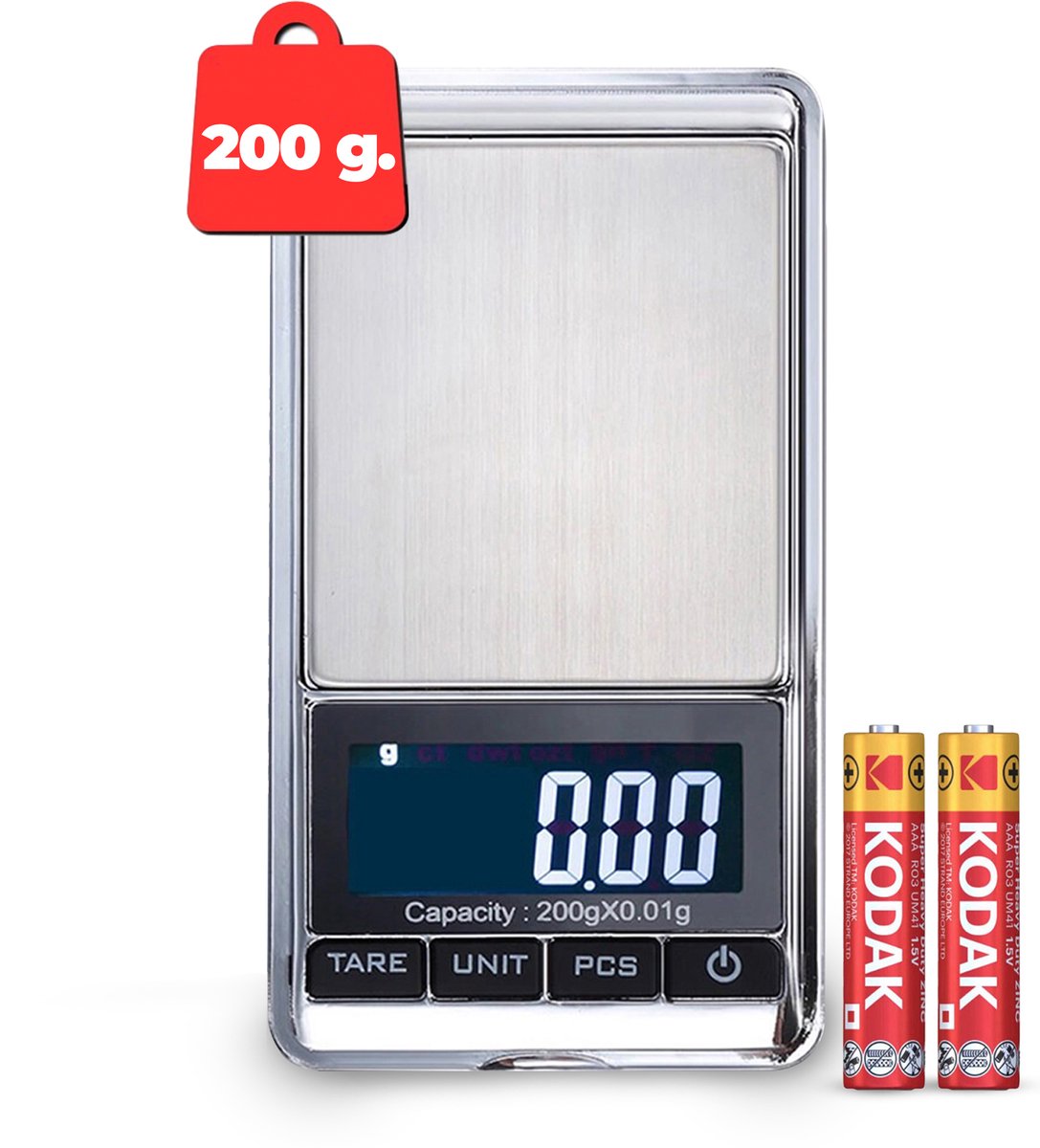 Precisie Weegschaal Keuken - Digitaal - 0 01 tot 200 Gram - Nauwkeurig