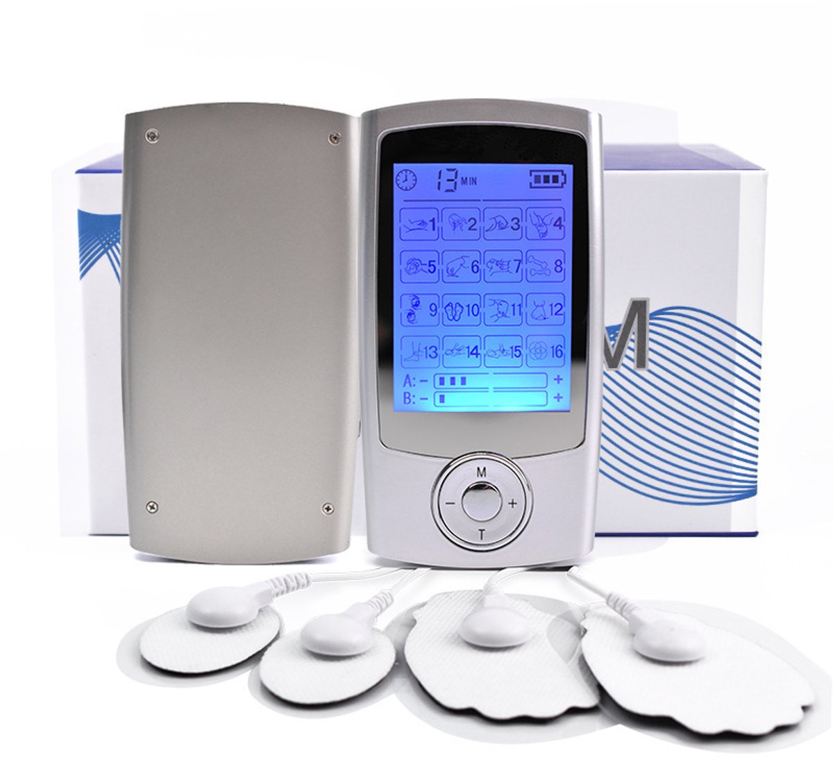 TENS-apparaat EMS-spierstimulator met 16 massagemodi