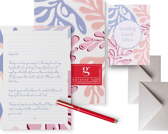 20 Vellen Briefpapier met 10 Enveloppen en Zelfklevende Lakzegels voor