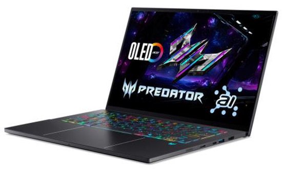 Acer Predator Triton 14 AI PT14-52T-907N Copilot+ PC Intel Core Ultra 9 288V Laptop 36,8 cm (14.5") Touchscreen WQXGA+ 32 GB LPDDR5x-SDRAM 2 TB SSD NVIDIA GeForce RTX 5070 Wi-Fi 7 (802.11be) Windows 11 Home Zwart - Acer - Hoofdafbeelding