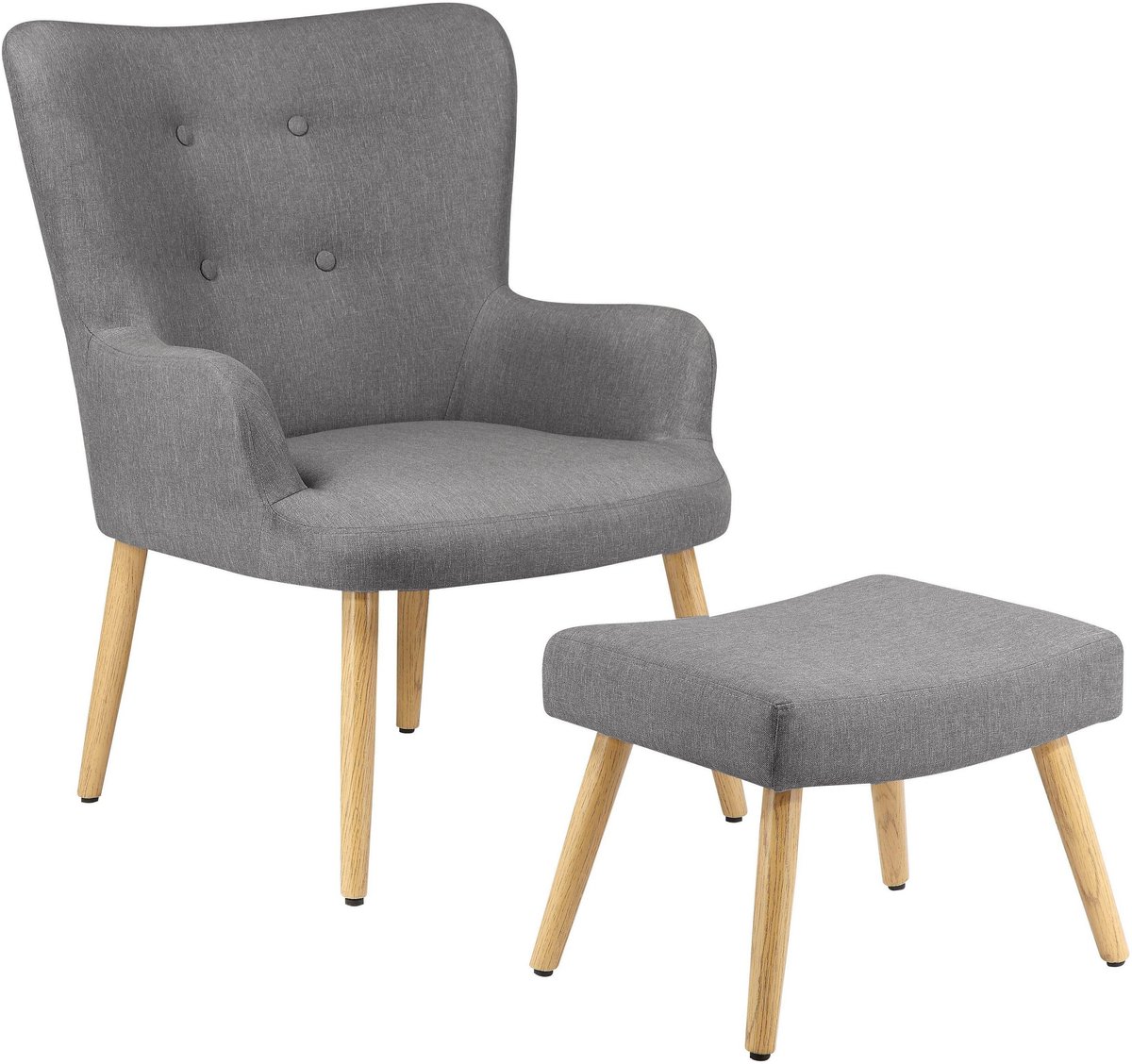 Notio Living Coco-Fauteuil - Lichtgrijs Stof