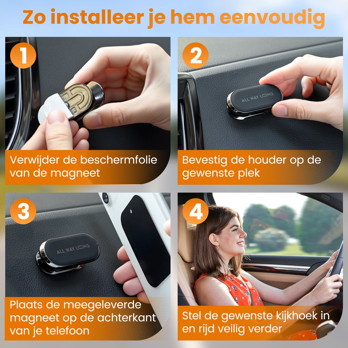 Telefoonhouder Auto Magnetisch - Dashboard - Extreem Sterke Magneet - 360º Draai & Kantelbaar - GSM Houder - Telefoonhouders Auto - Auto Accessoires - Zwart — cadeau in Cadeau-ideeën - foto 8