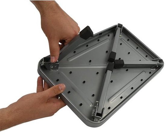 ProPlus Camper/caravan opstapje - inklapbaar - 1 trede - 26 x 38 cm - staal - instaptrapje/opstraptrede/trapje/opstaphulp/instaphulp van ProPlus — afbeelding 2