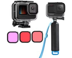 Duikbehuizing Voor GoPro 13 - Gopro 13 12 11 10 9 - Diving set 4 Gopro Hero 13 12 11 10 9 -Duik Set 4 GoPro Hero 13 Black - Duikfilters voor GoPro 13 12 11 10 9 - Diving filters - Gopro Diving - Gopro Hero 13 12 11 10 9 Diving Case - Diving Grip - wa