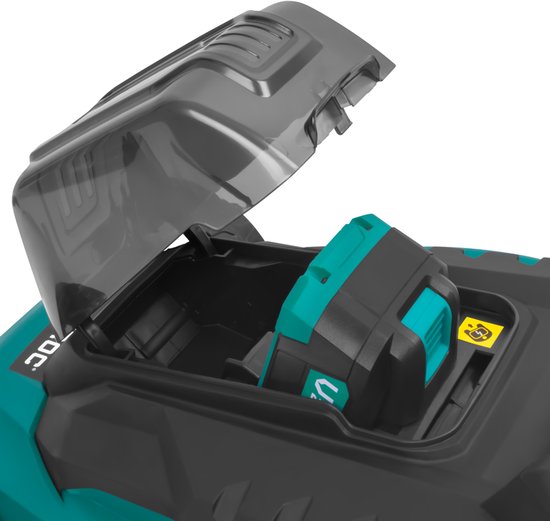 Tondeuse à gazon sans fil VONROC 20 V – Largeur de coupe 32 cm - Moteur sans balais - Trois hauteurs de coupe réglables : 30/50/70 mm - Bac de ramassage 30 L inclus - Batterie 4,0 Ah et chargeur rapide inclus