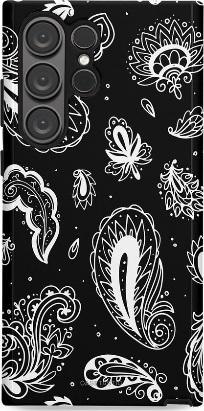 Casetastic Hoesje Geschikt voor Samsung S23 Ultra - Stijlvolle Beschermende Duo-layer Case - Paisley pracht