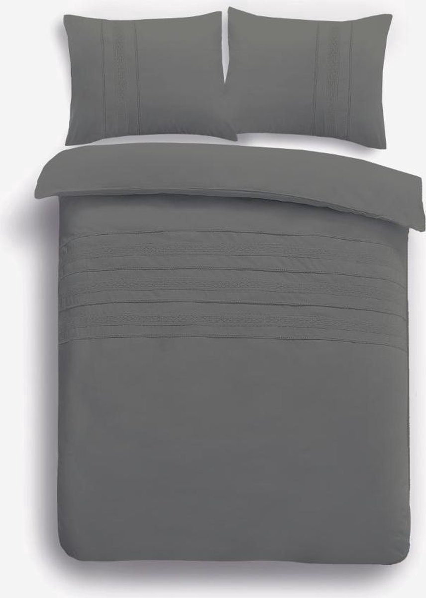 Papillon Madrid - dekbedovertrek - lits-jumeaux - 240 x 200/220 - Grijs