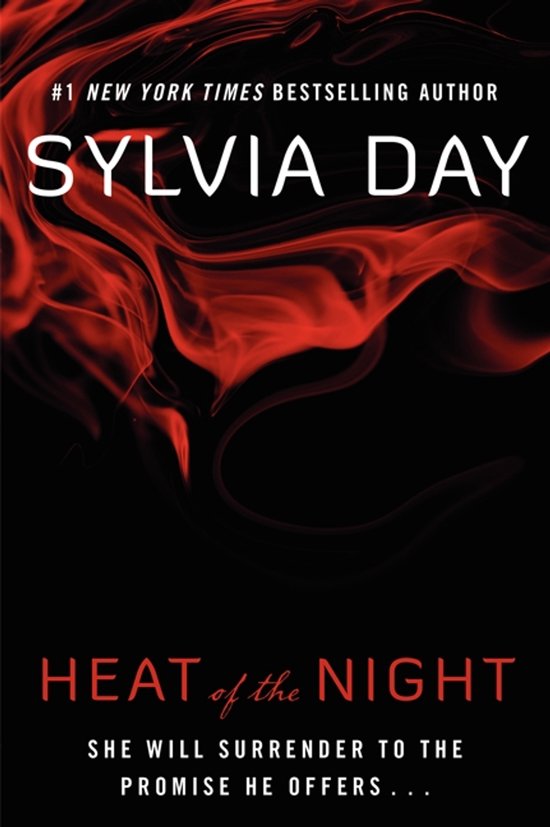 Boekomslag van 'Heat of the Night' met de naam Sylvia Day en rode vlammen.