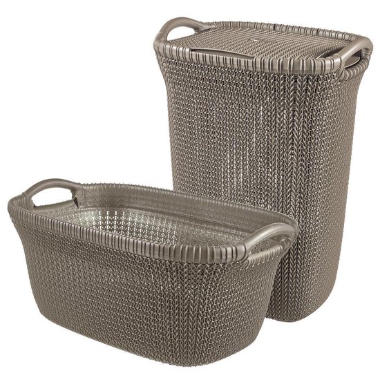 Curver Knit Laundry Hamper 57L + Basket 40L