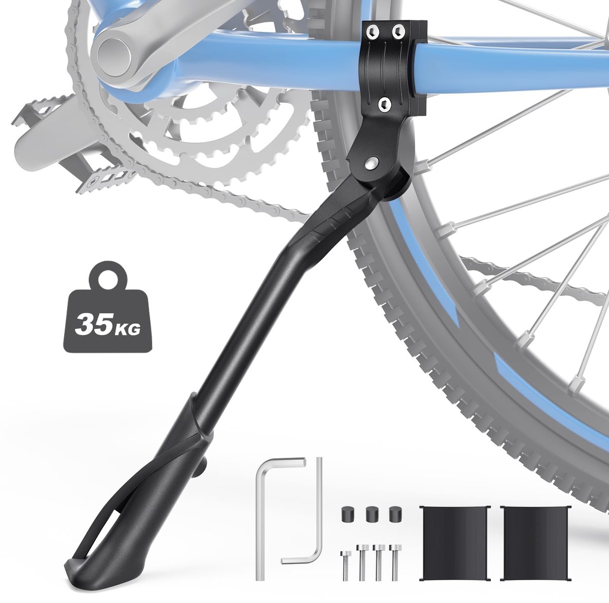 Ibenzoa® Fietsstandaard voor Diverse Fietstypes met Verstelbare Hoogte en Antislip Voet