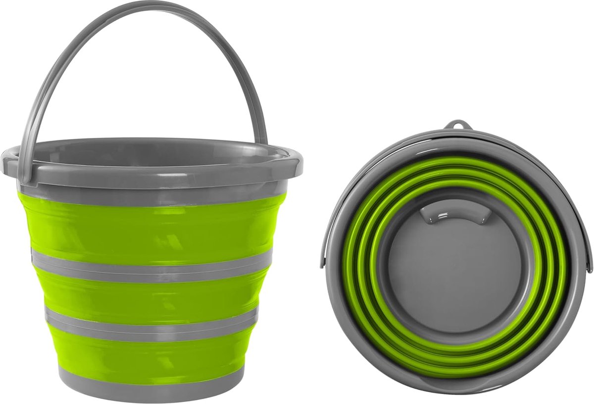 Ibenzoa® Flexibele Siliconen Opvouwbare Emmer met 10 Liter Capaciteit - Multifunctioneel en Compact Ontwerp