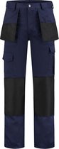 Yoworkwear Pantalon de travail Oxford polyester / coton navy / noir taille 64