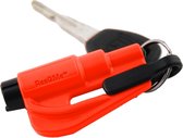 ResQMe Veiligheidshamer Rood - Sleutelhanger - Origineel- Lifehammer - Noodhamer - Reddingshamer - Gordelsnijder – Auto hamer