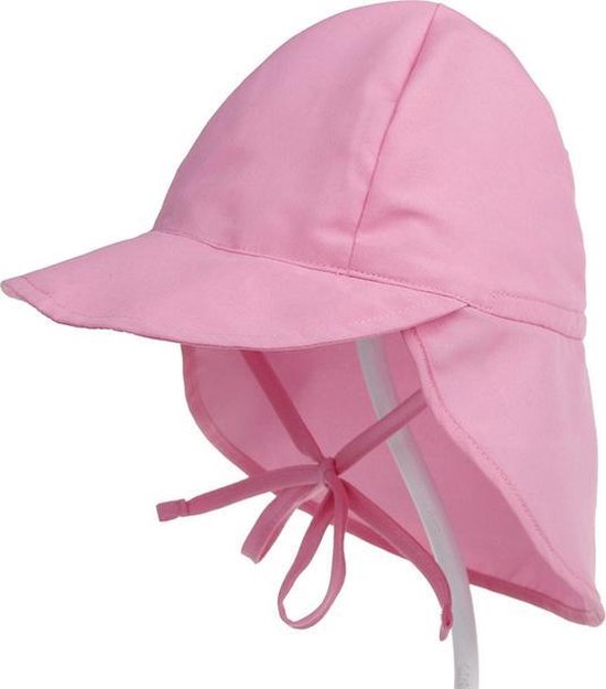 Chapeau de soleil avec rabat à cou - rose - 0-3 ans - UV est allé - réglable - Séchage rapide - Enfant