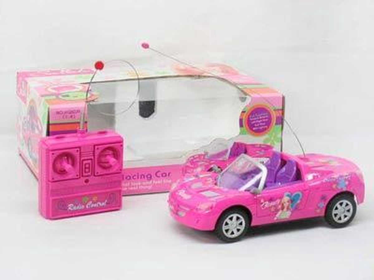 Kust detectie Broek RC sportieve roze (barbie) auto voor meisjes op afstandsbediening. Incl.  oplaadbaar... | bol.com