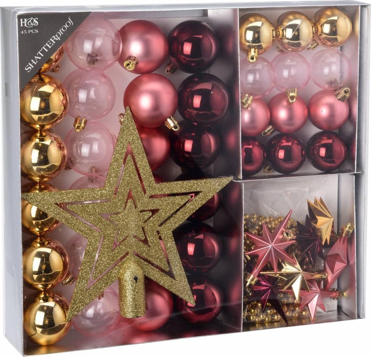 Plastic Kerstballen Paars 2025 Ray Caitrin