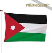 Jordaanse Vlag Jordanië 150x225cm - Kwaliteitsvlag - Geschikt voor buiten