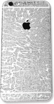 Xssive - 2x Glitter sticker voor Samsung Galaxy S5/S5 Neo - zilver - met patroon