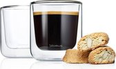 BLOMUS Dubbelwandig glas NERO koffie (set/4 stuks)