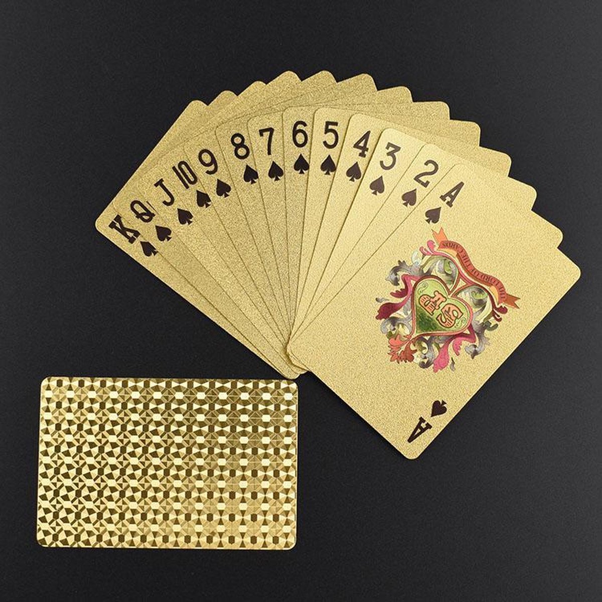 ondernemen protest Klokje Gouden Speelkaarten – Poker Kaarten | Games | bol.com