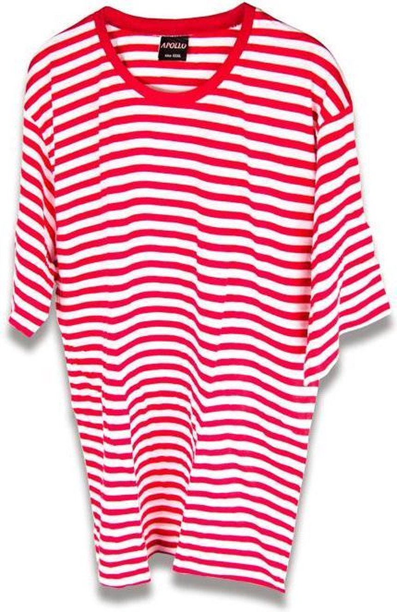 Dorustrui korte mouw rood/wit - Rood-wit - L