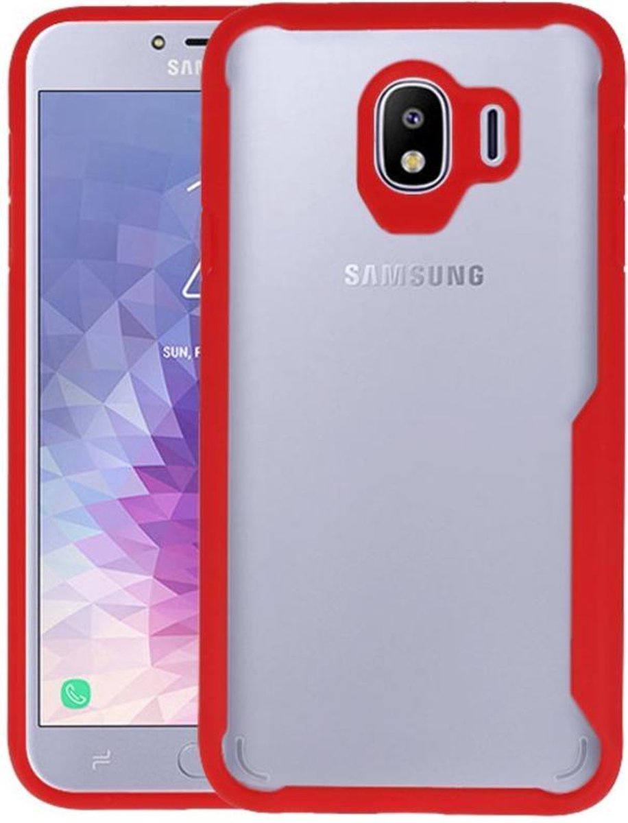 Rood Focus Transparant Hard Cases Samsung Galaxy J4