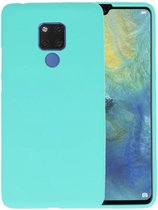 Hoesje Geschikt voor de Huawei Mate 20 X - Backcover Color Telefoonhoesje - Turquoise