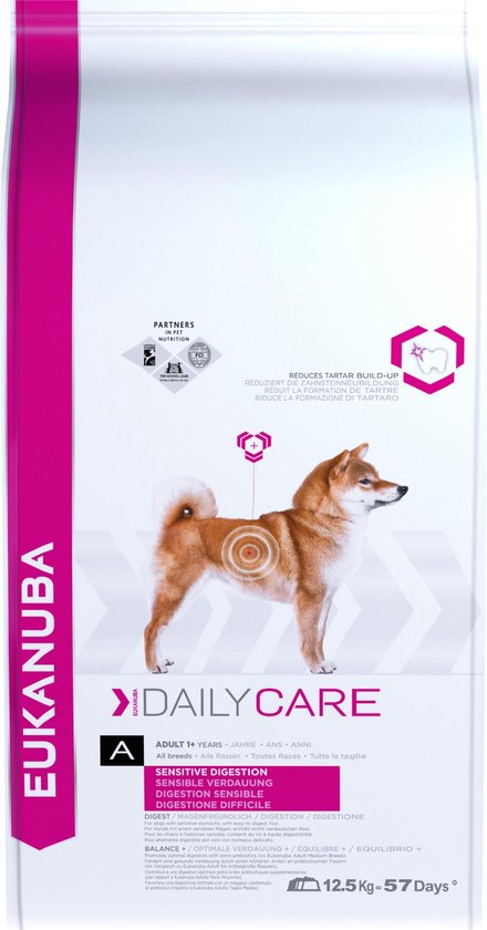 Eukanuba Daily Care - Medium Breed - Sensitive Digestion - Hondenvoer - 12.5 kg