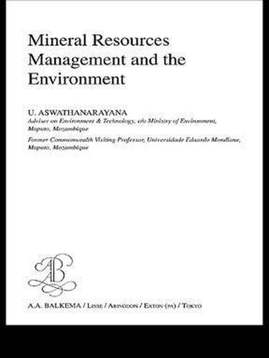 Mineral Resources Management and the Environment - cover